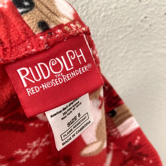 Rudolph the Red Nosed Reindeer Fleece Pajama Pants - 8 - Picture 4 of 6